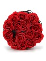 Bouquet di Fiori di Sapone - 14 Rose Rosse - Rotondo